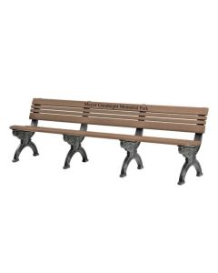 8 Foot Cambridge Memorial Park Bench Without Arm Rest