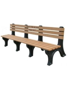 8 Foot EconoMizer Plastic Memorial Park Bench