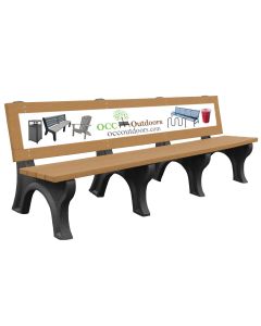Advertising Park Bench 6 foot EconoMizer Recycled Plastic