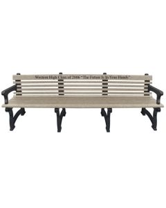 Willow Park Memorial Bench 8 Foot With Arm Rest