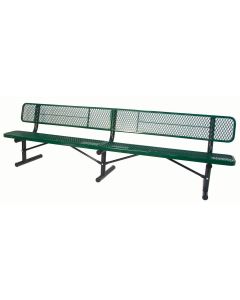 10 Foot Deluxe Heavy Duty Thermoplastic Coated Park Bench with 15 inch Wide Seat