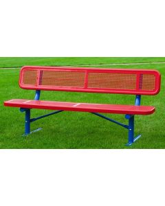 8 Foot Heavy Duty Park Bench With 12" Seat Plank and Back