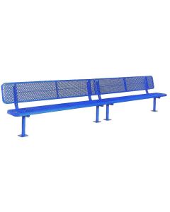 15 Foot Deluxe Heavy DutyThermoplastic Coated Park Bench with 15 inch wide Seat Plank