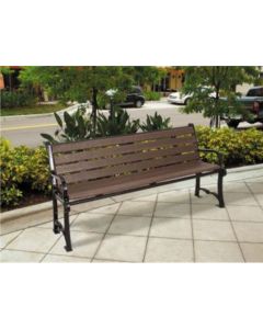 Charleston 6 Foot Bench with Recycled Plastic Slats