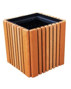 22" Square Planter with Recycled Plastic slats