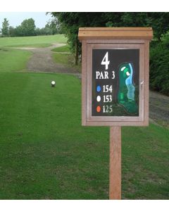 Message Center Small One Sided with 8 Foot Post