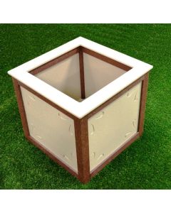 Square two-tone panel Recycled Plastic Planter