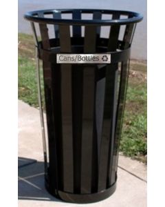 24-Gallon Steel Slat Recycle Bin