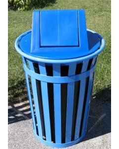 36-Gallon Main Street Trash Receptacle with Swing Door Top
