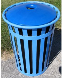 36-Gallon Main Street Trash Receptacle with Mushroom Plastic Top with 4" opening
