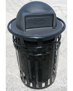 36-Gallon Ornamental Trash Receptacle with Dome Top