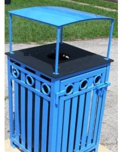 36-Gallon Broadway Trash Receptacle with Rain Guard