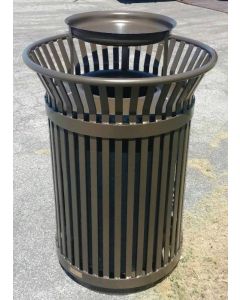 36-Gallon Steel Ash and Trash Receptacle with Ash Urn