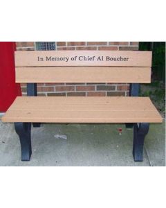 4 foot Econo Mizer Traditional Memorial Plastic Park Bench