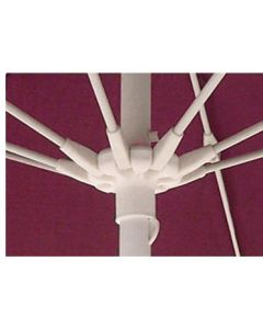 7 1/2' Table Umbrella with Chanpagne Color Aluminum 2-piece Crank Post and Fiberglass Rib Support