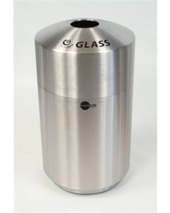 20-Gallon Stainless Steel Top Load Glass Recycle Bin
