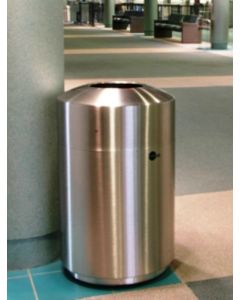 39-Gallon Stainless Steel Trash Receptacle