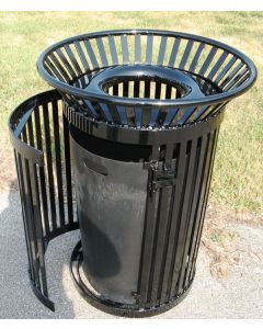 36-Gallon Steel Trash Receptacle with Side Access