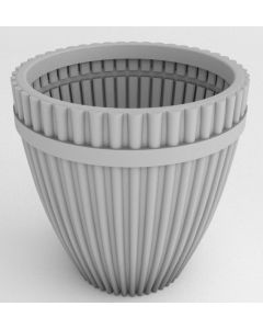 Fluted Vase Planter Solid Color 18"