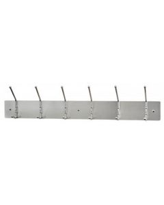 Garment Rack, Steel and Satin Aluminum, 36"