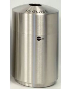 39-Gallon Stainless Steel Top Load Glass Recycle Bin
