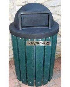 Recycling Receptacle Recycled Plastic Recycling Receptacle with Plastic Top