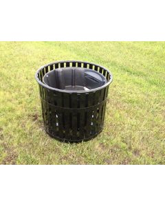 27" Diameter Self-Watering Steel Planter