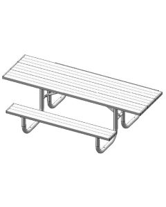 Extra Heavy Duty Picnic ADA Accessible Aluminum 8 foot Picnic Table