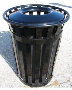 36-Gallon Main Street Trash Receptacle with Flat Top