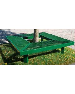 Around a tree bench 8 foot square backless Thermoplastic Coated Seats