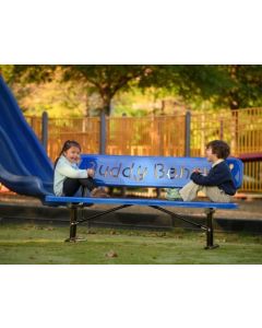 Buddy Bench - 8 Foot Heavy Duty Duty Buddy Bench With Thermoplastic Coated Seat and Back and 3 Mounting Options