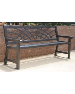 Park Bench Savannah Series Morning Back Steel with Thermoplastic Finish.