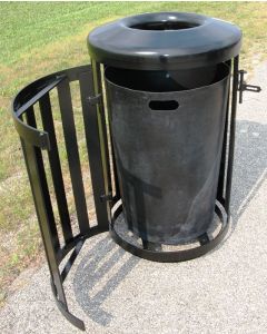36-Gallon Main Street Trash Receptacle with Side Access