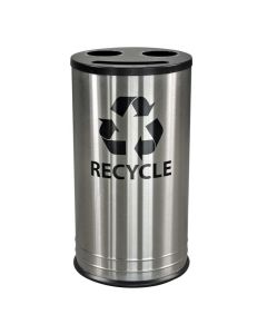 14-Gallon Stainless Steel Recycle Bin with 3 Openings