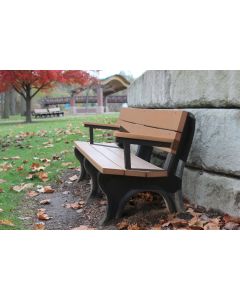 6 Foot Traditional Park Bench with Arm Rest