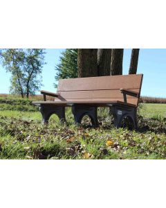 ADA Traditional 6 foot Park Bench with Arm Rest
