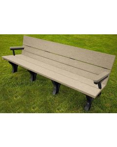 ADA Traditional 8 foot Park Bench with Arm Rest