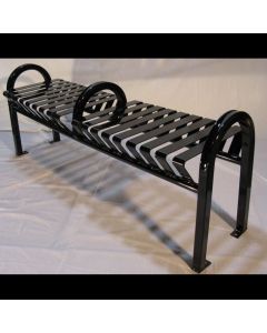 6 Foot Backless Bus Stop Bench with Arm Rest