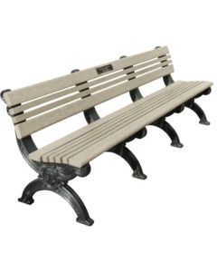 8 Foot Cambridge Memorial Park Bench With Plaque