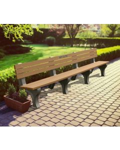 8 Foot Deluxe Memorial Park Bench with Laminate Plaque