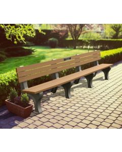 8 Foot Deluxe Memorial Park Bench with Plaque