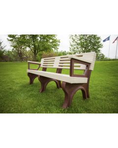 6 Foot Elite Park Bench with Arm Rest