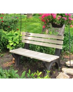 4 Foot EconoMizer Memorial Park Bench with Laminate Plaque
