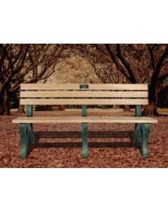6 Foot EconoMizer Memorial Plastic Park Bench with Plaque