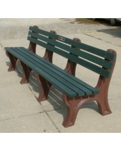 8 Foot EconoMizer Memorial Park Bench with Plaque