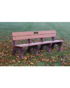 8 foot EconoMizer Traditional Memorial Park Bench with Plaque
