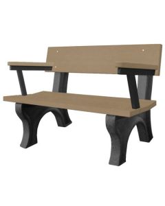 4 Foot Landmark Park Bench with Arm Rest