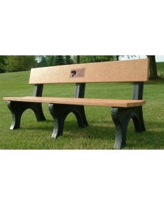6-foot Landmark Memorial Park Bench with Laminate Plaque
