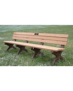 8 Foot Monarque Memorial Park Bench with Plaque