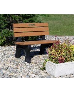 4 Foot Park Classic Memorial Bench with Laminate Plaque
